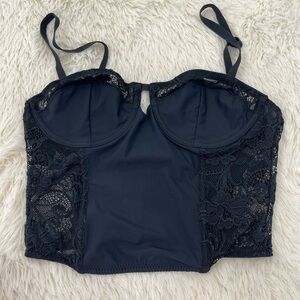 Forever 21 Black Lace Detail Top
